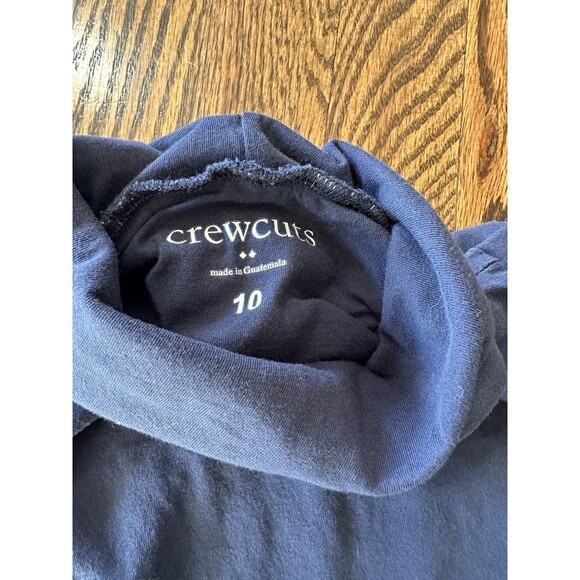 Crewcuts Kids 100% Cotton Navy Blue Long Sleeve Turtleneck Size 10 EUC - Picture 2 of 9